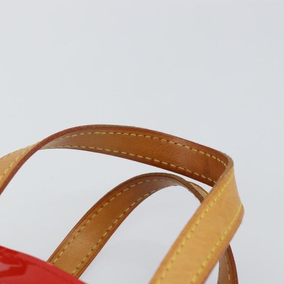 LOUIS VUITTON Monogram Vernis Reade PM Hand Bag Red Rouge M91088 - Picture 8 of 13